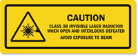 Class 3B Invisible Laser Radiation Avoid Exposure Label