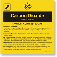 Carbon Dioxide ANSI Chemical Label