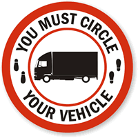 You Must Circle, your Vehicle, Truck Safety Label