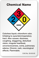Customizable NFPA Chemical Label