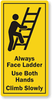 Ladder Climbing Instruction Label