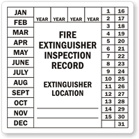 Fire Extinguisher Inspection Record (black)