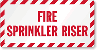 Fire Sprinkler Riser Label