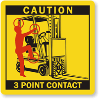 3 Point Contact Labels - Forklift Seat