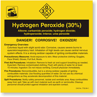 Hydrogen Peroxide ANSI Chemical Label