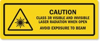 Class 3R Visible And Invisible Laser Radiation Label