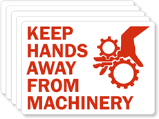 Keep Hands Away From Machinery Labels
