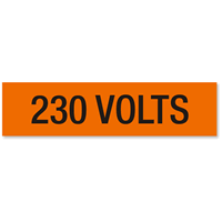 230 Volts Marker Label, Large (2 1/4in. x 9in.)