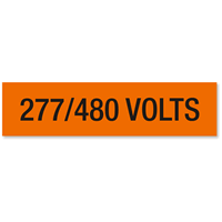 277/480 Volts Marker Label, Large (2 1/4in. x 9in.)