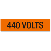440 Volts Marker Label, Large (2 1/4in. x 9in.)