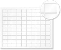 Sheet of QuickGuard Vinyl Labels   ¾ in. x 1 in. (100 Labels / Sheet)
