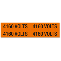 4160 Volts Marker Labels, Medium (1 1/8in. x 4 1/2in.)