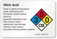Nitric Acid NFPA Chemical Hazard Label