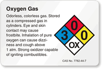 Ozone NFPA Chemical Hazard Label