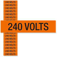 240 Volts Marker Labels, Small (1/2in. x 2 1/4in.)