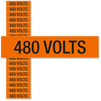 480 Volts Marker Labels, Small (1/2in. x 2 1/4in.)