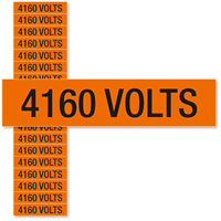 4160 Volts Marker Labels, Small (1/2in. x 2 1/4in.)