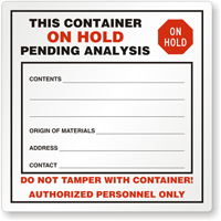 Semi Custom Pending Analysis Label