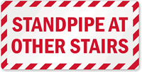 Standpipe At Other Stairs Sprinkler Label