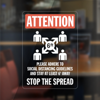 Stop the Spread with graphic Window Decal