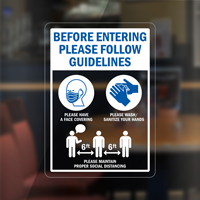 Before Entering Please Follow Guidelines Decal 