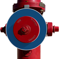 Blank Blue Fire Hydrant Marker