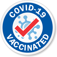 COVID-19 Vaccinated Stickers
