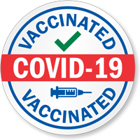 COVID-19 Vaccinated Stickers