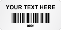 Personalized Super Economy Asset Labels With Barcode