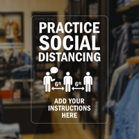 Custom Practice Social Distancing Decal