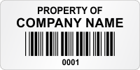 Personalized Super Economy Asset Labels With Barcode