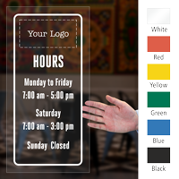 Customizable Logo and Working Hours, Single Sided Label