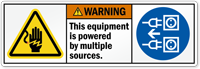 This Equipment Powered By Multiple Sources Label