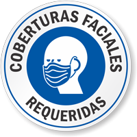 Face Covering Required Spanish Window Decal