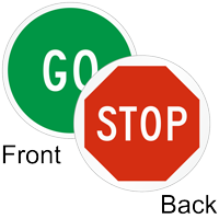 Go / STOP 2 Sided Magnetic Status Labels