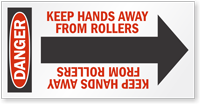 Keep Hands Away Arrow Label