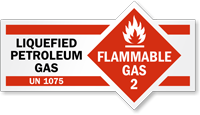 Liquefied Petroleum Gas Class 2 Flammable Label