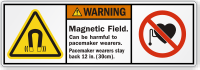 Magnetic Field Harmful To Pacemaker Wearers Warning Label
