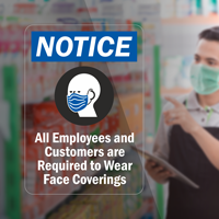  All Employees and Customers Must Wear Mask Decal