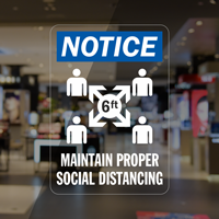 Notice: Maintain Social Distancing Decal