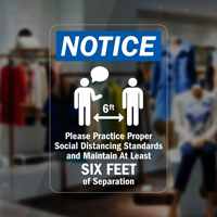 Notice Please Maintain Proper Social Distancing Sign