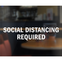 Social Distancing Required Social Distancing Die Cut Window Decal