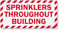 Sprinklers Throughout Building Sign
