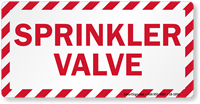 Sprinkler Valve Label