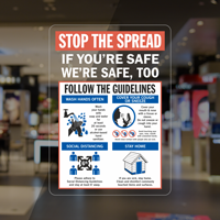 Stop the Spread with graphics Window Decal