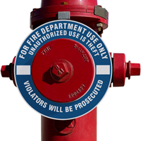 Unauthorized Use Is Theft Fire Hydrant Ring - Blue