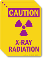 X Ray Radiation With Graphic OSHA Caution Label