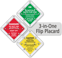 Dont Use, Safe For Use Scaffold Flip Placards