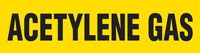 Acetylene Gas (Yellow) Adhesive Pipe Marker