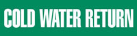Cold Water Return (Green) Adhesive Pipe Marker